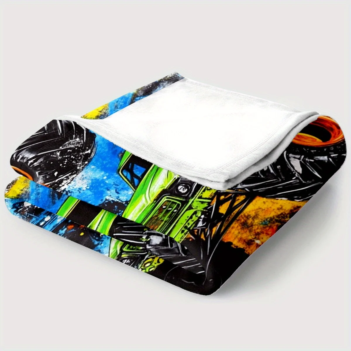 1pc Cars in Competition Blanket- Lightweight Throw for Sofa, Outdoor, Camping, Livingroom, Office, Chair, and Bed - Digital Prin