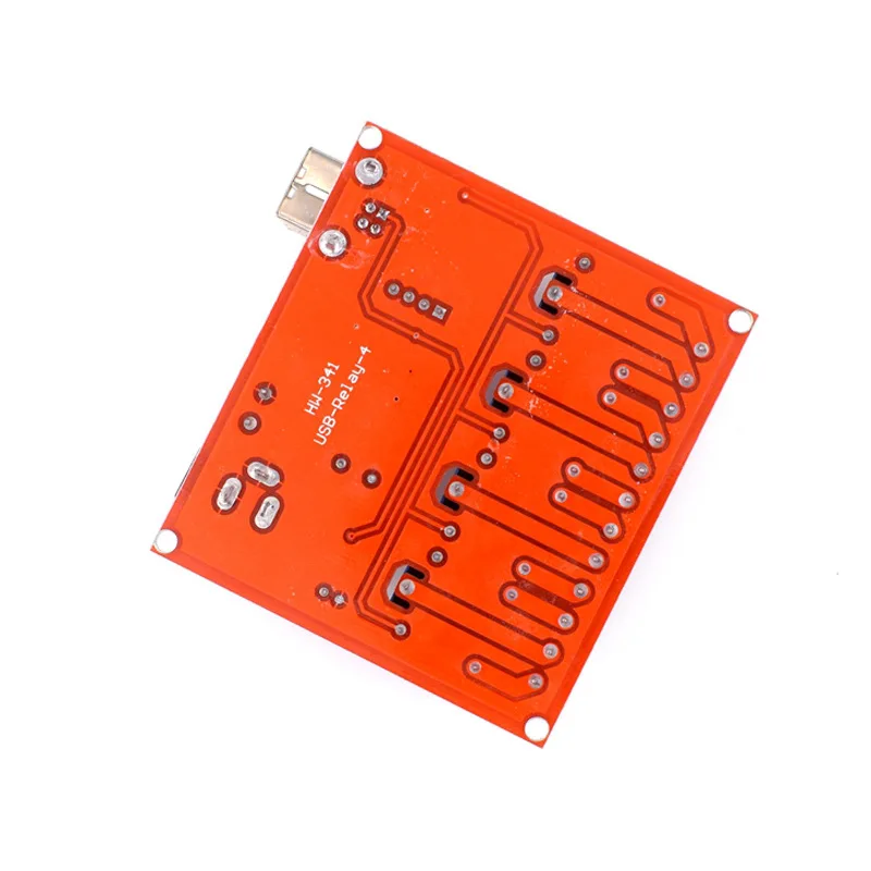 4-Way 12V Computer USB Control Switch Drive-Free Relay Module PC Intelligent Controller PCB Board ULN2803 WiringMethod NC/COM/NO