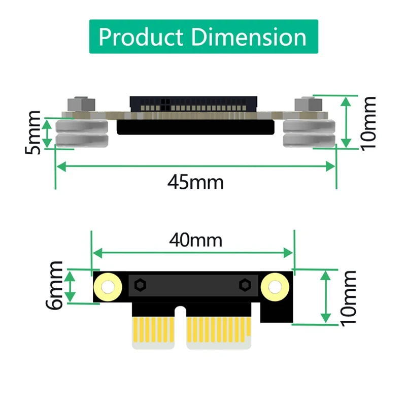 For M.2 NGFF NVME M-Key SSD To PCI-E 1X Extension Cable With Magnetic Pad Support 2230/2242/2260/2280 M.2 SSD For PC
