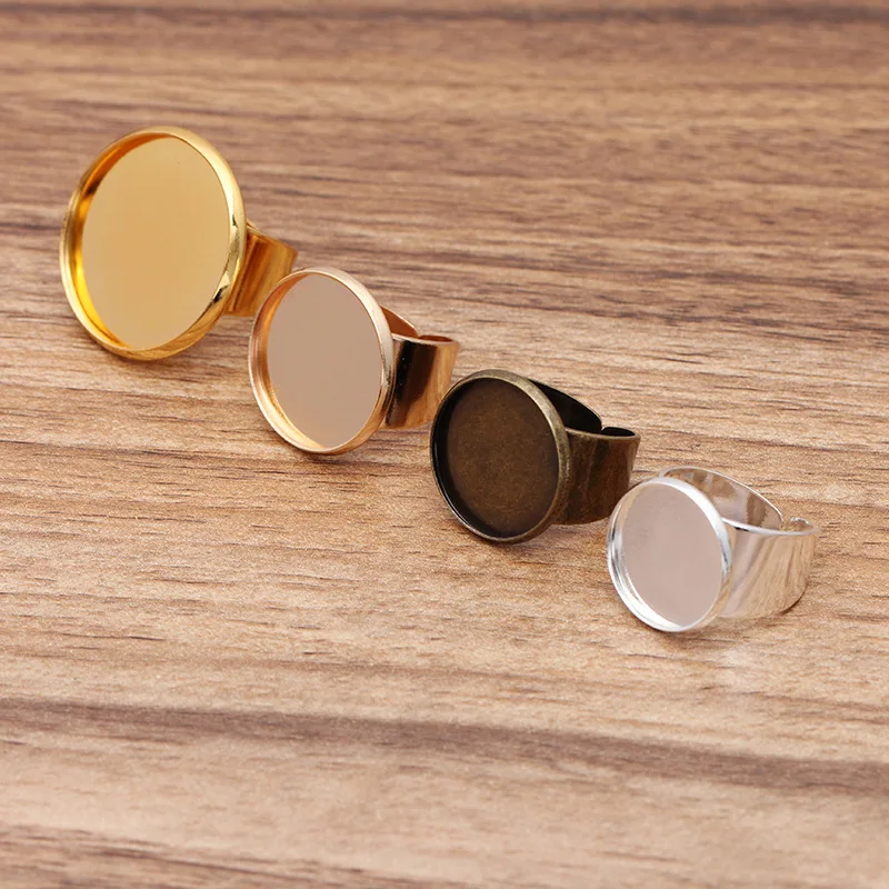 

BoYuTe (20 шт./лот) Основы для колец под кабошоны 16-18-20-25 мм, латунь, для самостоятельного изготовления ювелирных изделий и комплектующих