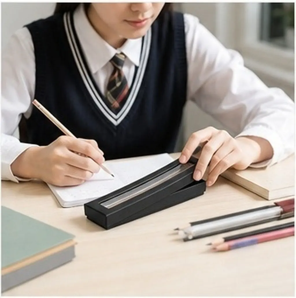 6Pcs Sturdy Paper Pen Wrapping Box with See Through Window Versatile Pen Case Organizer for Fountain Ballpoint Gel Pens Student