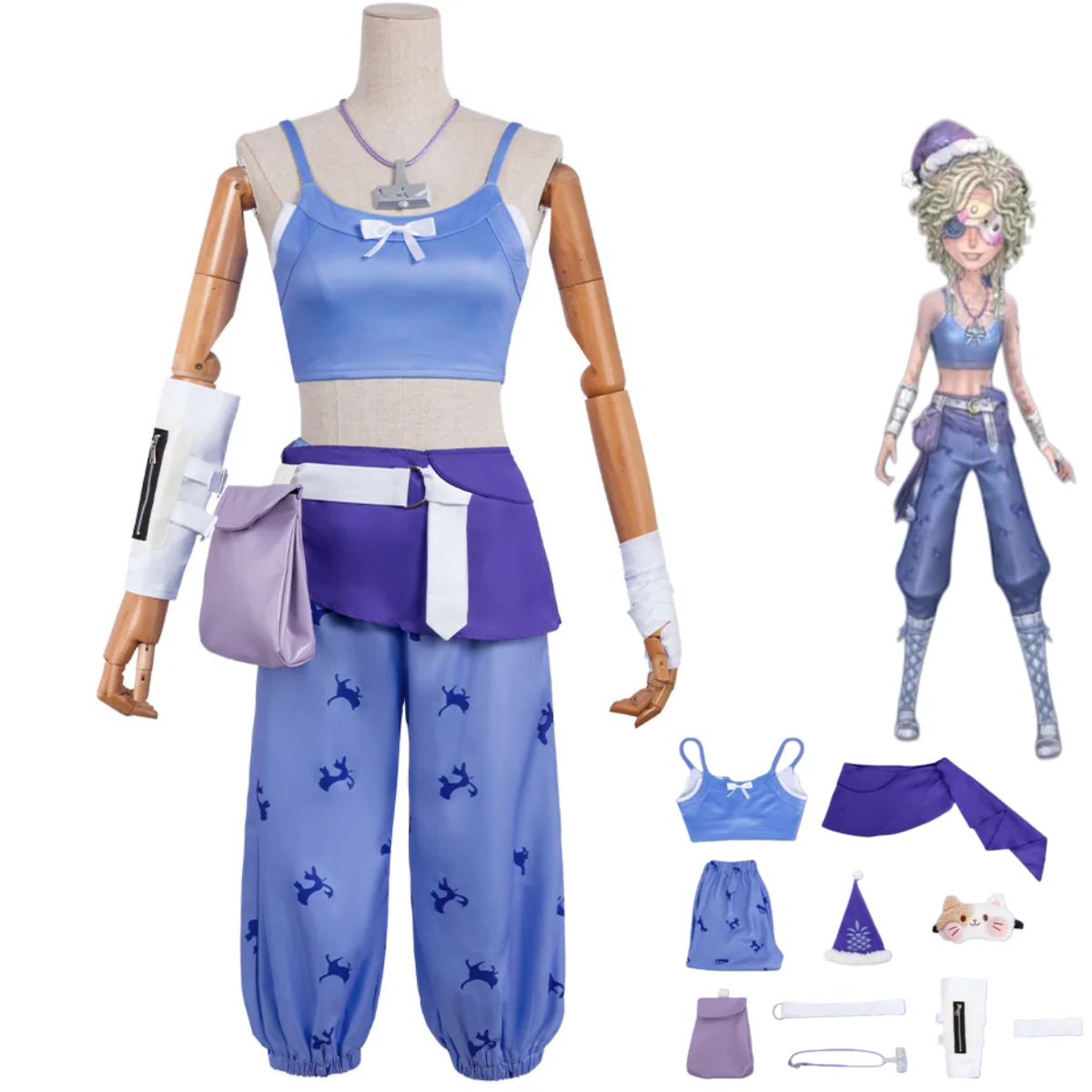 

Game Identity ⅤArcher Brynhildr Vilulf Cosplay Costume New Skin Blue Uniform Full Set Adult Woman Sexy Halloween Carnival Suit