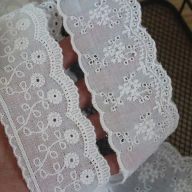 10Yards/Lot Pure Cotton Lace Trim, DIY Children\'s Clothing Edge Piping.Home Sewing Accessories RS4569