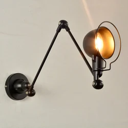 Nordic Retro Adjustable Joint Long arm wall lamp Creative Indoor bedroom bedside бра home decor iron wall light Modern luminaria