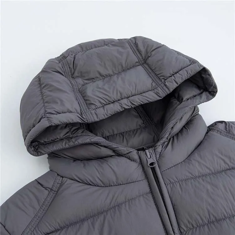 Women's Short Lightweight Hooded Down Jacket 2026 Autumn Winter High qulaity Waist-Cinched puffer coat Warm Solid color DJ729