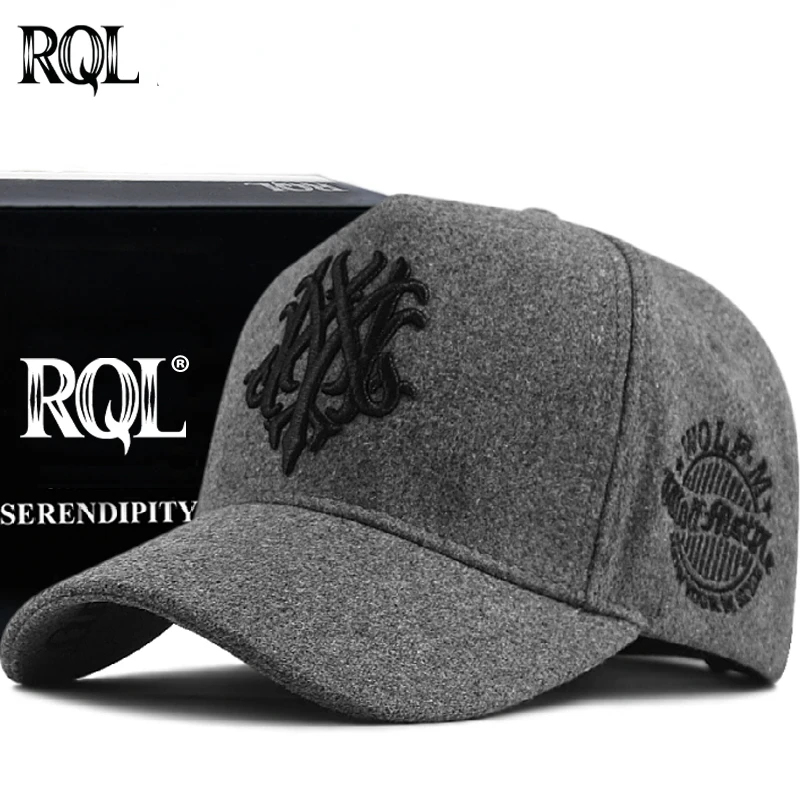 Winter Hat Big Head XL Size Wool Male Baseball Cap for Men Trucker Hat Embroidered Totem Keep Warm Windproof Snapback 2023