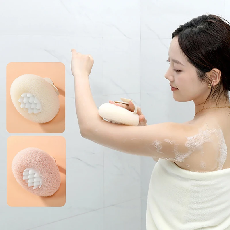 ดูดถ้วย Bath Ball Soft Exfoliating Scrubbers Bath Ball แปรงทําความสะอาดพัฟ Body Back Cleaner Ball อุปกรณ์ห้องน้ํา