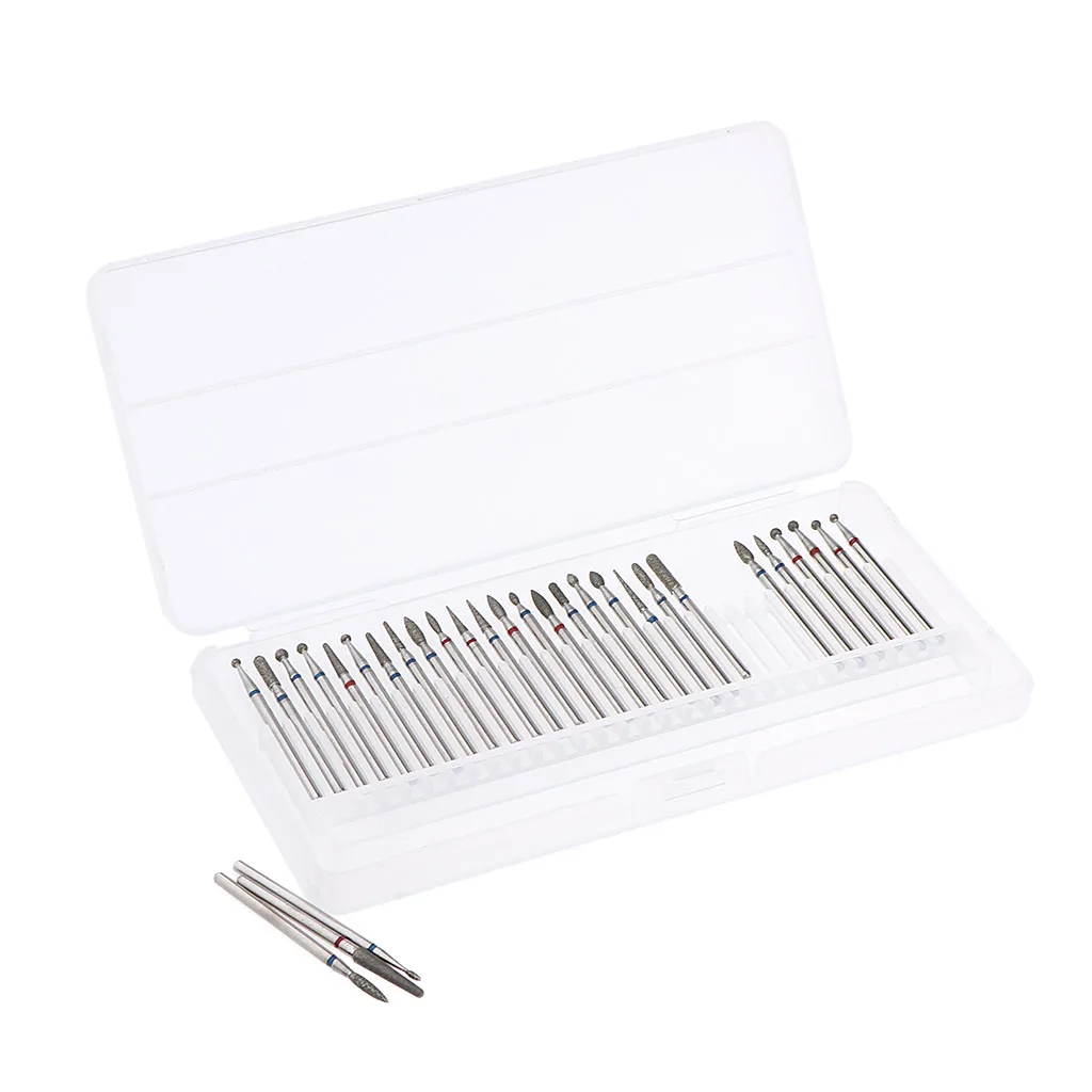 

30x Nail Drill Bit Cuticle Cleaner Rotary Polishing Files Head Manicure Tool