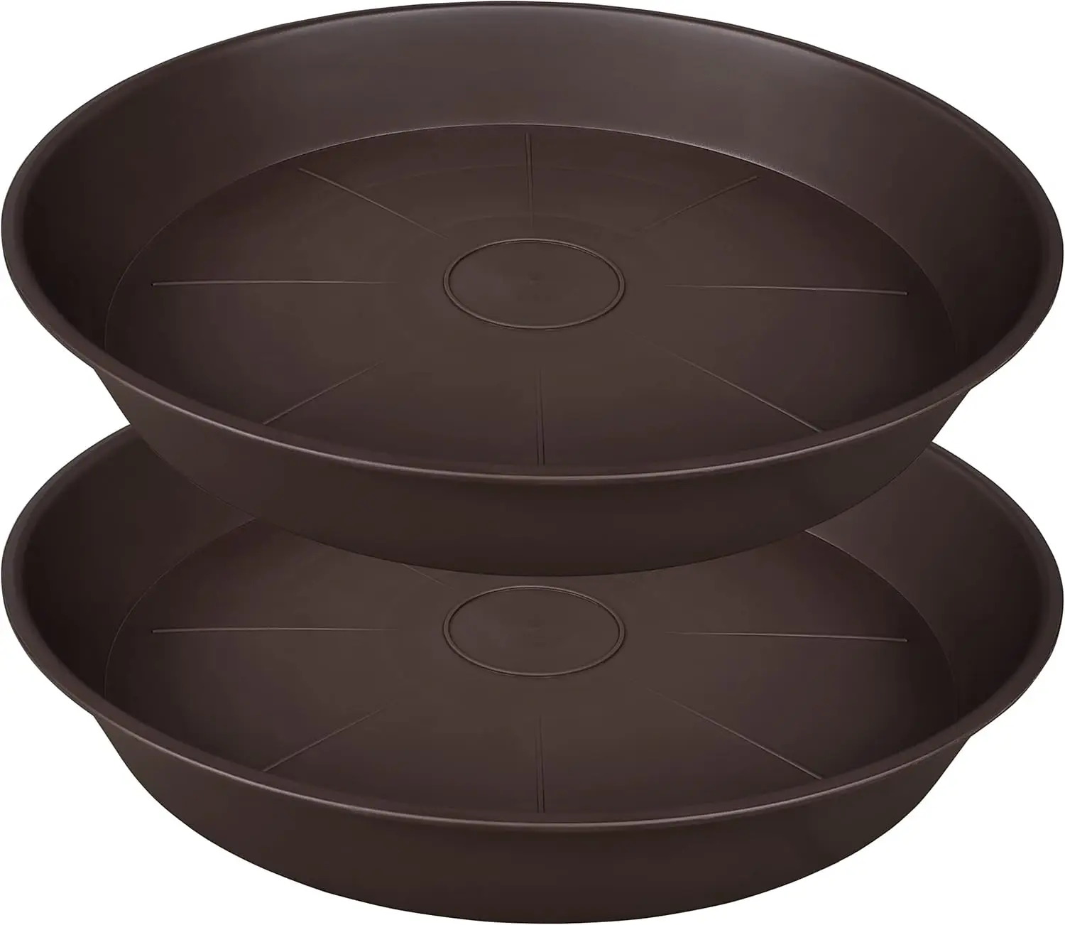 

2 Pack of 26 inch Plant Saucer Round, 4.2" Depth Tray, Large Deep Plant Saucers for Pots, Heavy Duty Plastic Flower Plant Water