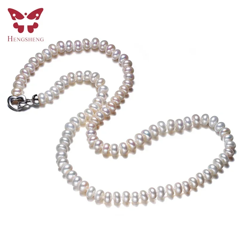 

Dainashi Natural Freshwater Bread Pearl Necklaces for Women 45cm Length 925 Sterling Silver Necklaces Jewelry Gift