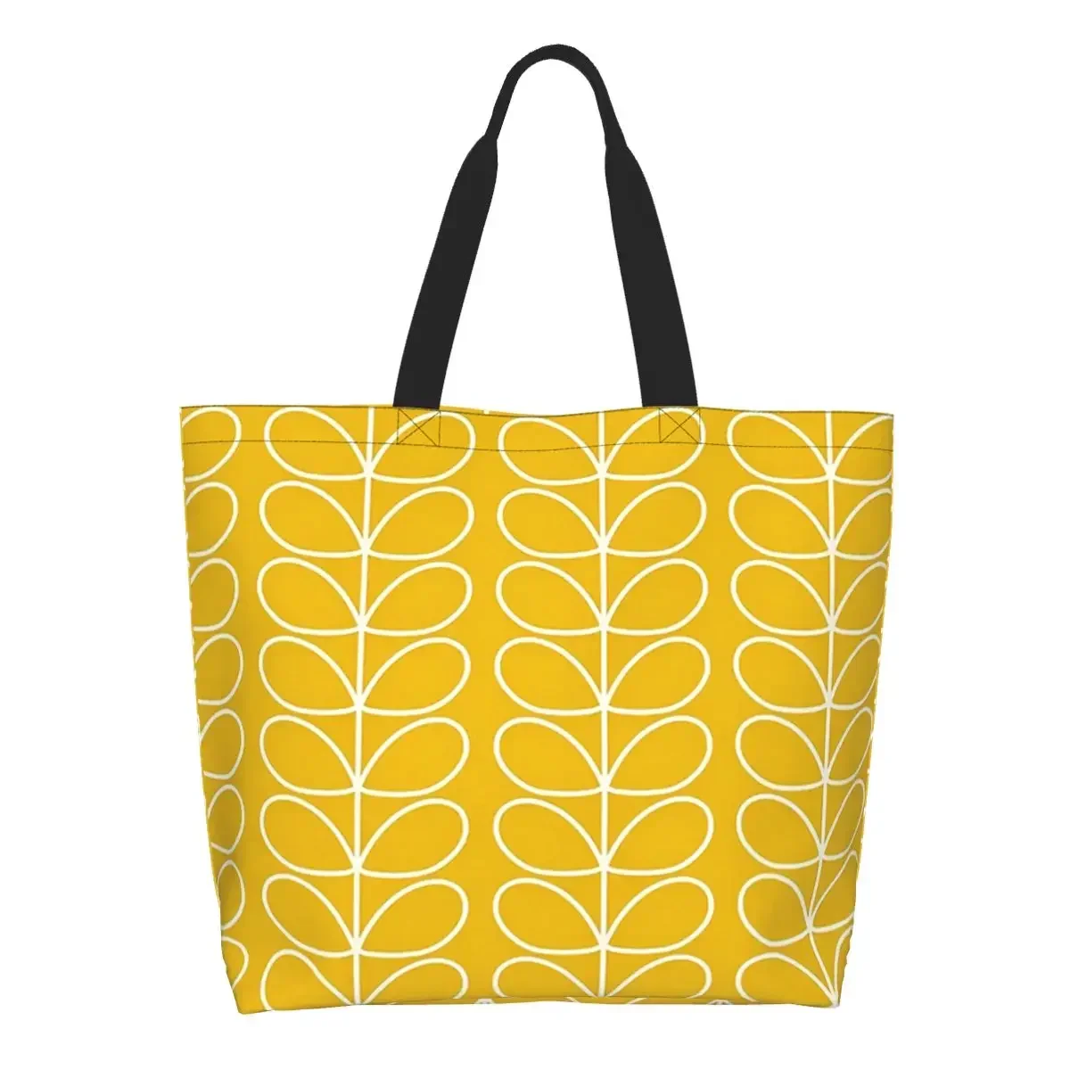 

Kawaii Multistem Orla Kiely Shopping Tote Bag Reusable Mid Century Scandinavian Flower Canvas Groceries Shoulder Shopper Bag