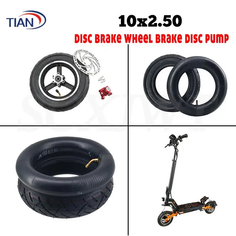 10 Inch 10x2.50 Electric Scooter Wheels 10*2.50 Inner Outer Tyre Explosion-proof Tire Wheel Rim for SPEEDWAY Electric Scooter