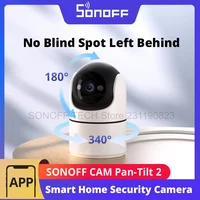 SONOFF CAM Pan-Tilt 2 Cámara de seguridad para el hogar interior inteligente Visión nocturna 360 °   Detección humana panorámica y detección de movimiento a través de Alexa