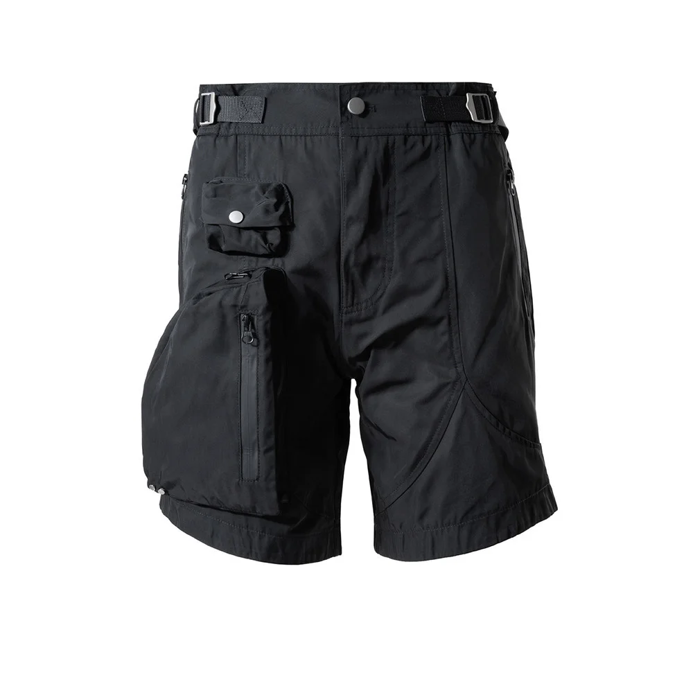 OKONKWO Soft Canvas Multi Bag Work Shorts European Vintage Split Mid Pants Outdoor Trekking Camping Walking Tooling Overalls image 5