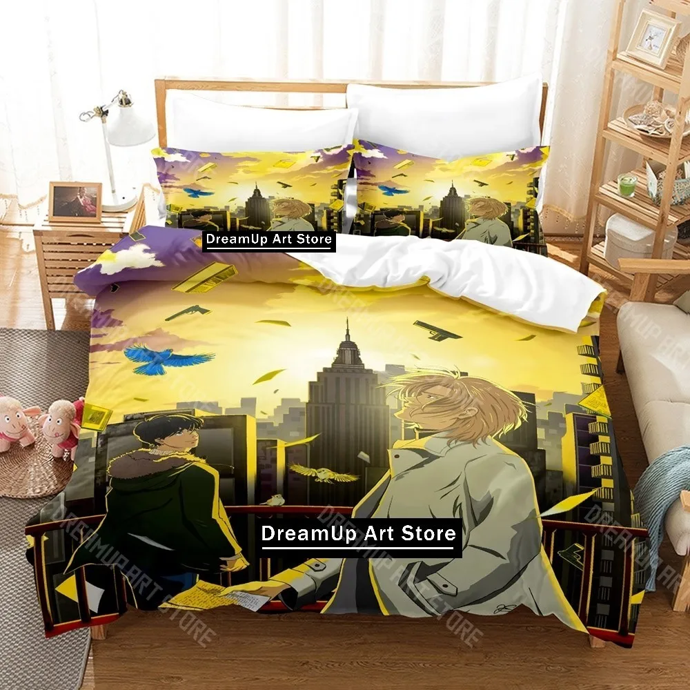 3D Printed Anime Banana Fish Bedding Set for Boys Girls Duvet Cover And Pillowcase Twin Queen King Full Single Double Sizes