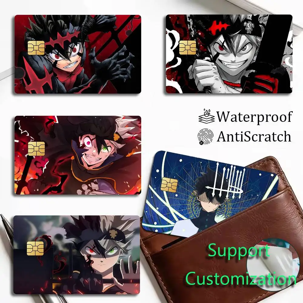 

Black Bulls Anime Black CloverS Card Stickers for Bank Access Protective Waterproof Film Cover Sticker Gift
