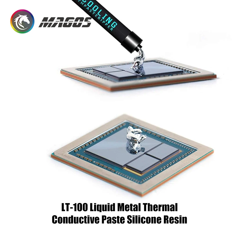 Grasso termico per metalli liquidi LT-100 128W/mk, lettori di fascia alta a composto termico MOD utilizzati