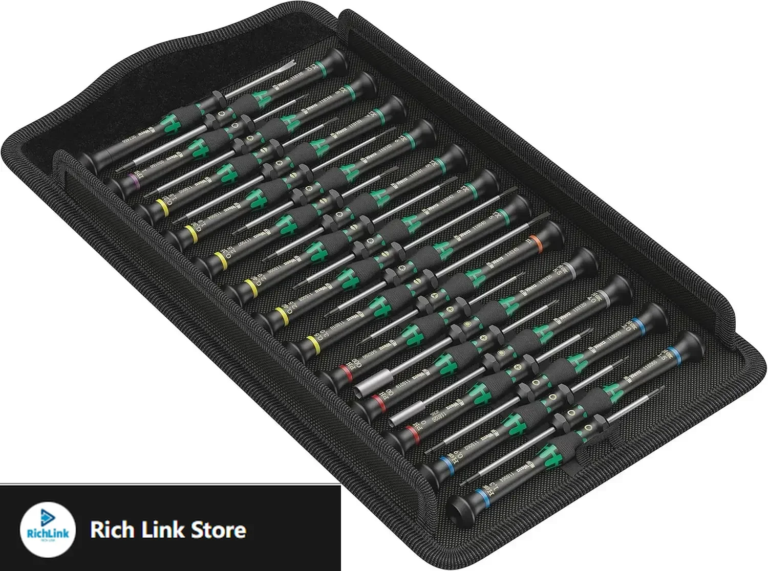 مجموعة مفكات براغي من Kraftform Micro Precision Big Pack 1 للتطبيقات الإلكترونية، 25 قطعة، مجموعة أدوات، أدوات يدوية، أدوات جراج