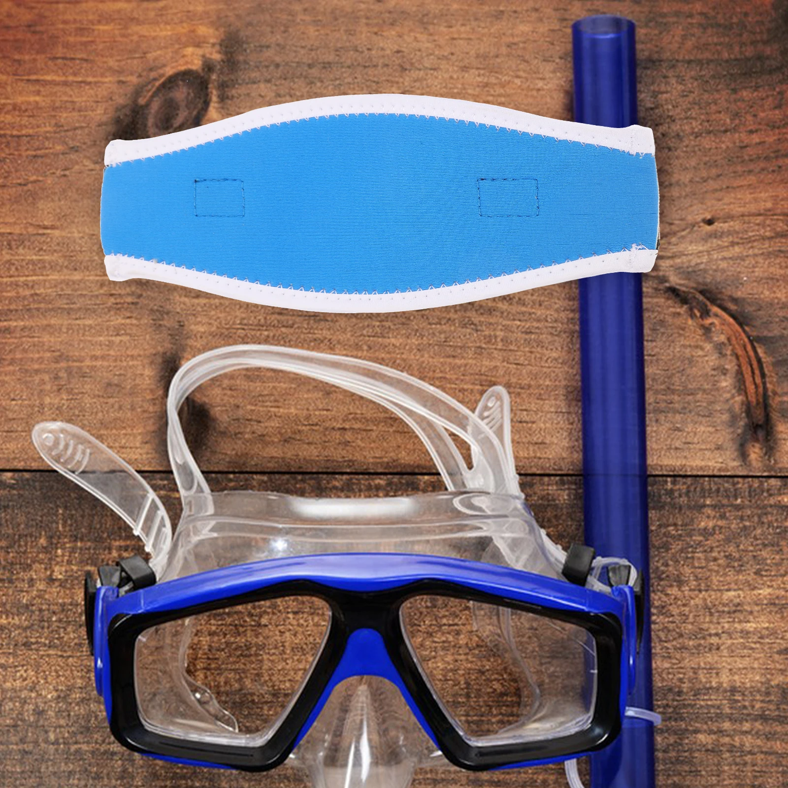 

Diving Mask Strap Covers Snorkeling Double Layer Hair Guard Cover B Swimming Glasses Sleeves Fabric Blue Size Diving