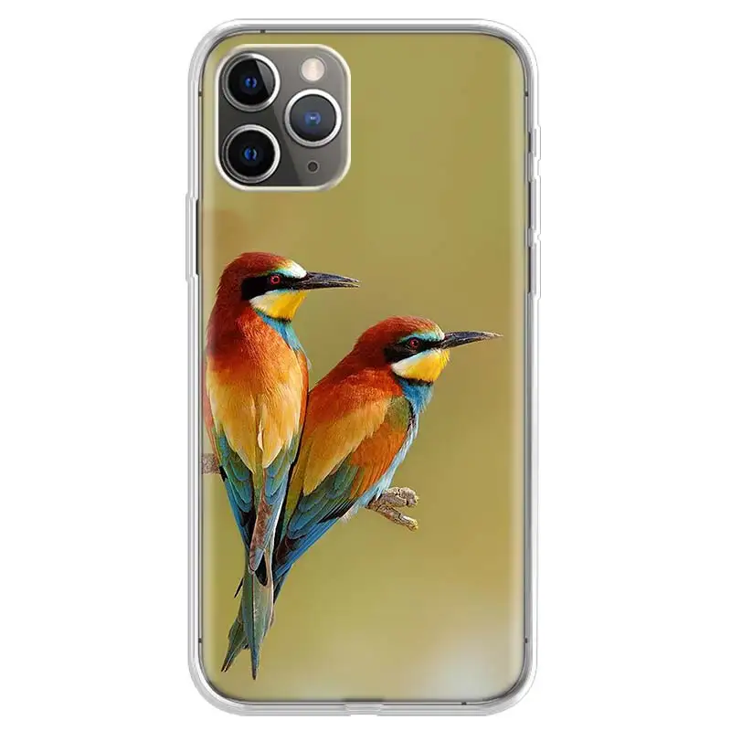 lovely birds Phone Case For iPhone 17 Air 11 13 Mini 14 15 Plus 16 12 Pro Max 16E SE 7 8 Pattern Soft TPU Back Cover Case For Ap