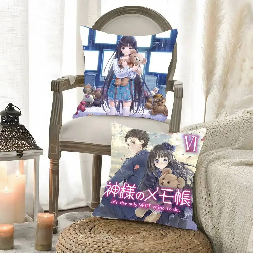 Heavens Memo Pad Anime Pillow Case Fashion Square Pillowcase Bedroom Sofa Room Ins Decoration Leisure