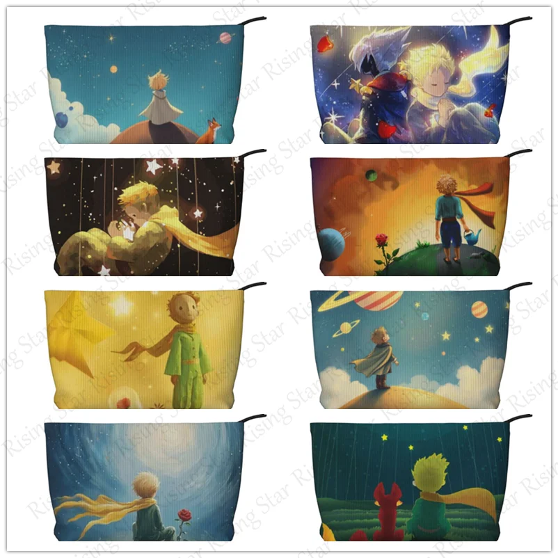 

Cosmetic bag toiletry storage bag ladies box, corduroy cosmetic bag, travel zipper storage bags anime The Little Prince