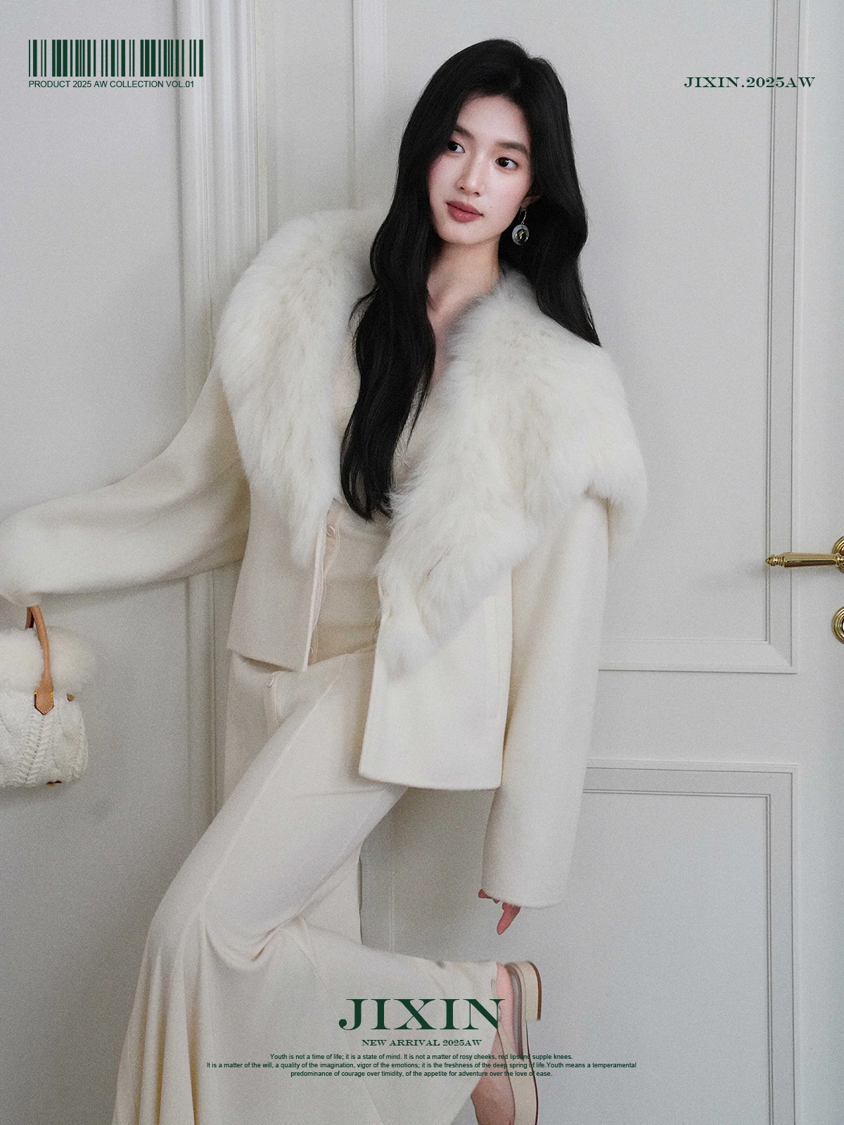 

Двустороннее шерстяное пальто для женщин, модное, осенне-зимнее, утепленное, для повседневной носки, с меховым воротником, стандартного кроя, длинное