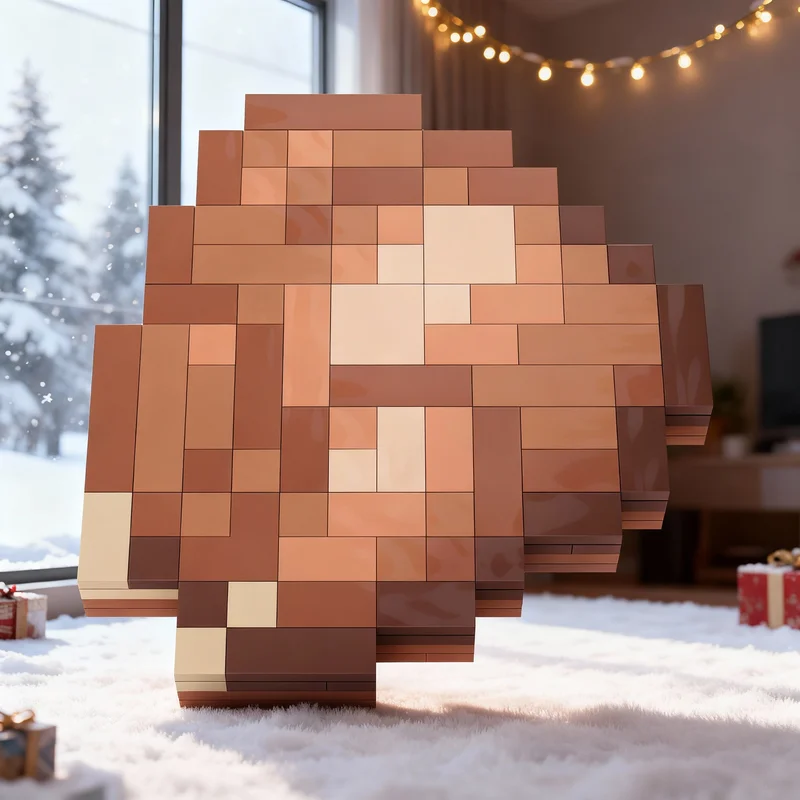 124 peças MOC Meu Mundo Blocos de Montar Modelo de Frango Cozido Arquitetura Presentes de Natal DIY Brinquedo Criativo Ideia Educacional Tijolo Infantil