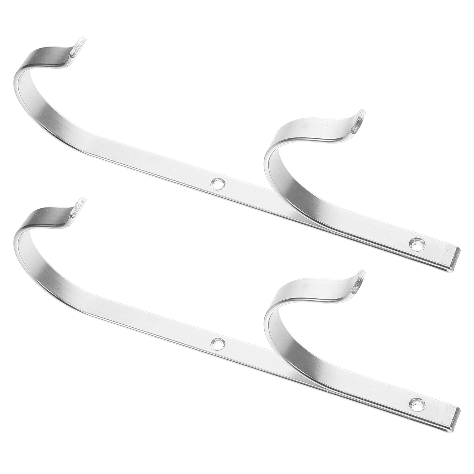 

1Pair Aluminum Alloy Heavy Duty Pool Pole Hanger Hooks for Telescopic Poles Skimmer Nets Brushes Swimming Pool Cleaning Tools