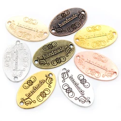 31x19mm 10pcs Antique Bronze Silver Plated Handmade Word In Oval Style Handmade Charms Pendant:DIY for bracelet necklace