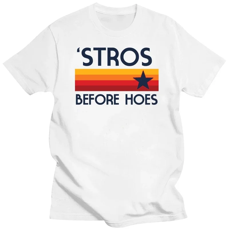 Short Sleeve new men shirt STROS BEFORE HOES Houston Baseball throwback Astro shirt Cotton.streetwear 2024.Summer vintage Tee