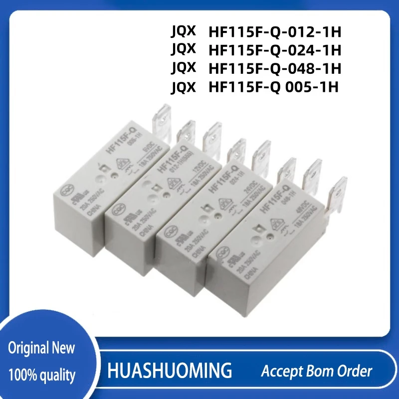 NEW 10PCS/LoT   JQX  HF115F-Q-012-1H HF115F-Q-024-1H HF115F-Q-048-1H HF115F-Q 005-1H HF115F Q 012 1H  12VDC 24V 48V 5VDC
