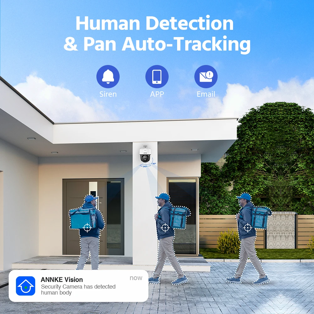 ANNKE 3K Surveillance System Smart Dual Light Network Dome Camera 12MP 8Ch PoE Support Human Detection Auto-Tracking