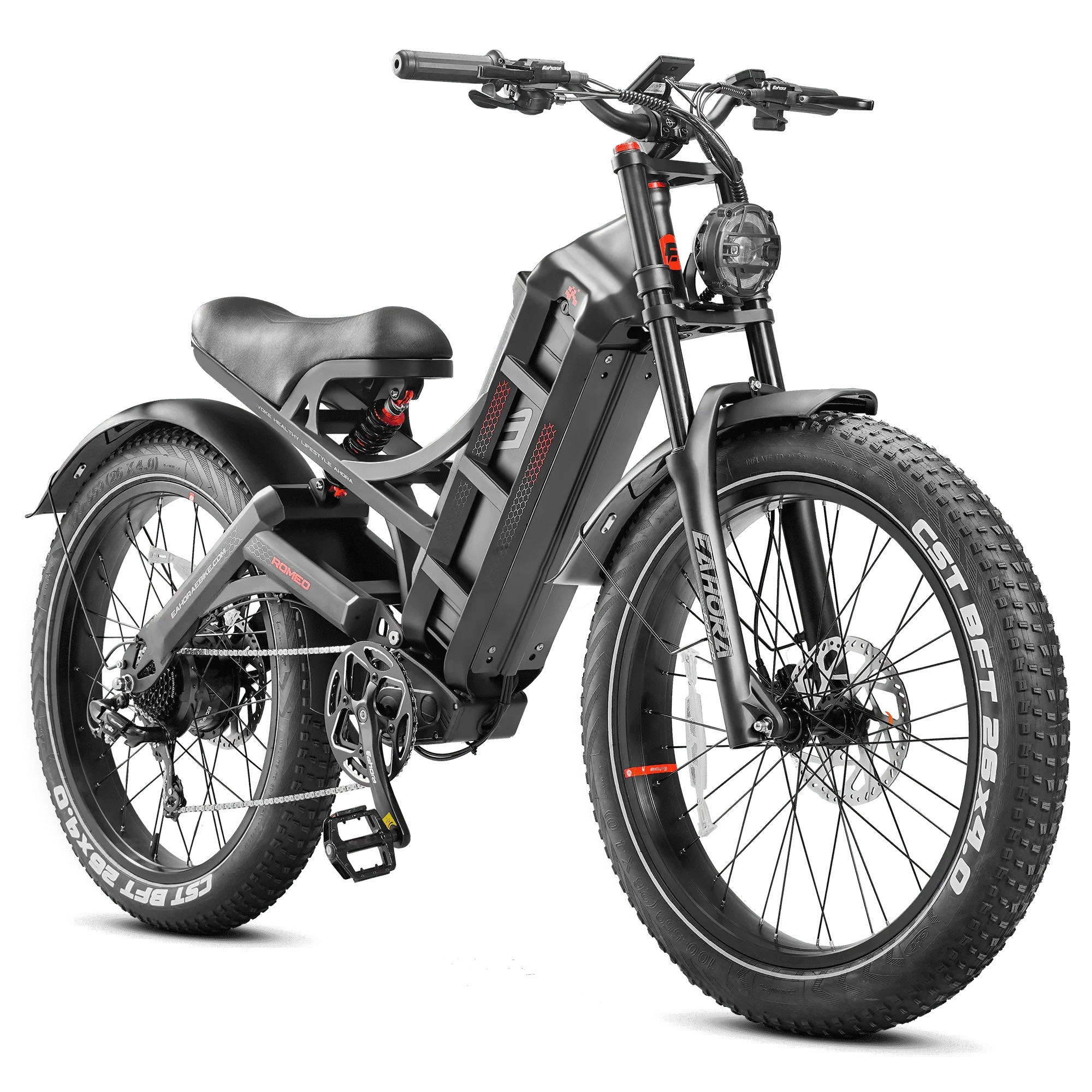

Новейший электрический велосипед Eahora 2000W Fatbike Ebike с электроприводом, горный гибридный велосипед для бездорожья и перевозки грузов