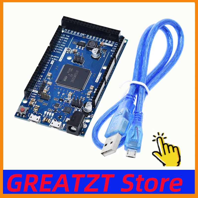 DUE R3 Board SAM3X8E 32-bit ARM Cortex-M3 / Mega2560 R3 Duemilanove 2013 For Arduino Due Board With Cable DIY