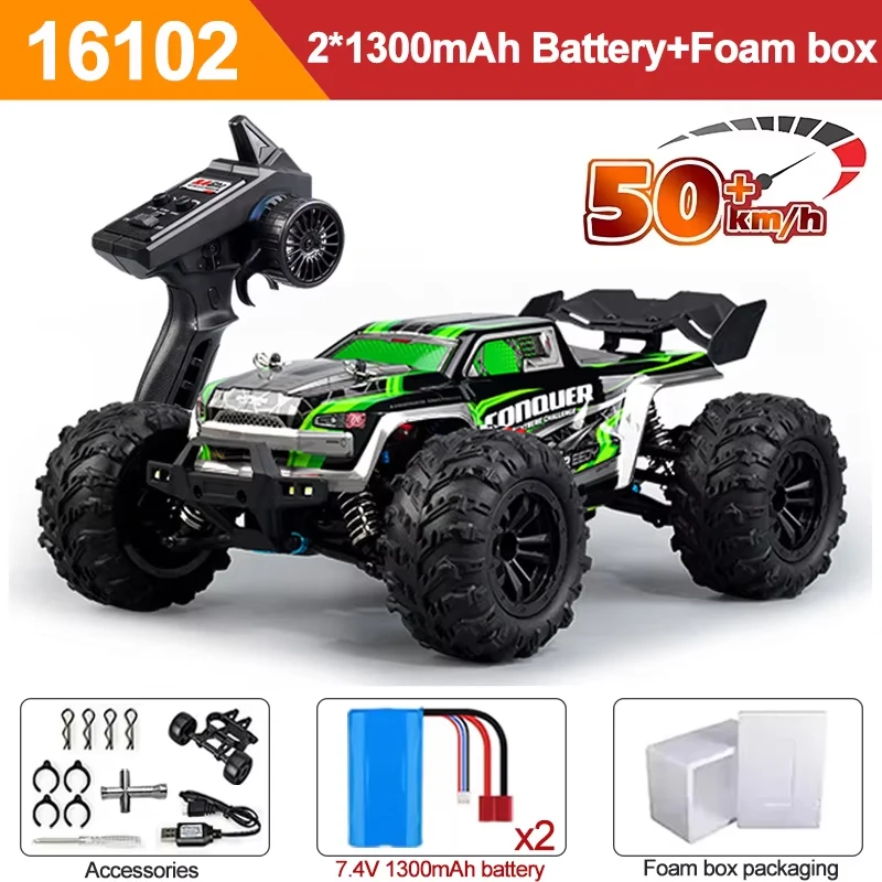 

SCY 16101 1:16 4WD RC Car 70KM/H 50KM/H With LED Remote Control Cars High Speed Drift Monster 4x4 Truck For Kids Toys VS 144001