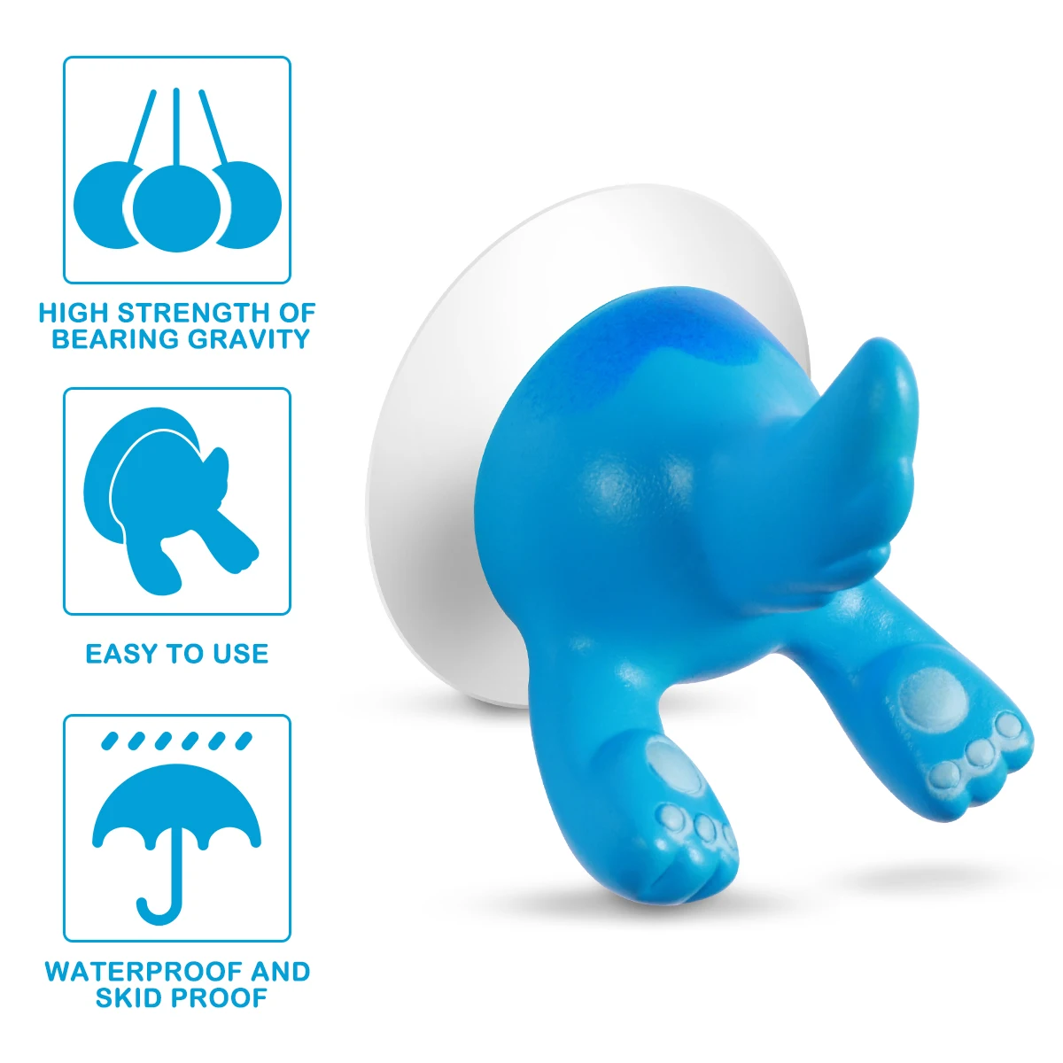 

6pcs Animal Tail Hooks Cute Decorative Suction Cup Multifunctional Hanger for Home Bathroom Easy Install Plastic Wall Friendly
