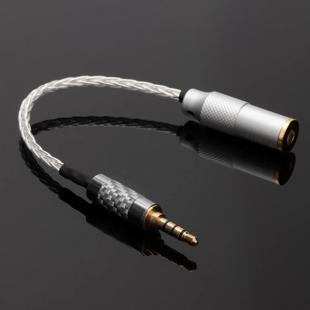 HIFI الصوت جودة عالية 3.5 مللي متر 3 القطب سماعة التوصيل إلى 2.5/3.5/4.4 مللي متر متوازن أنثى كابل مساعد كابل المقبس