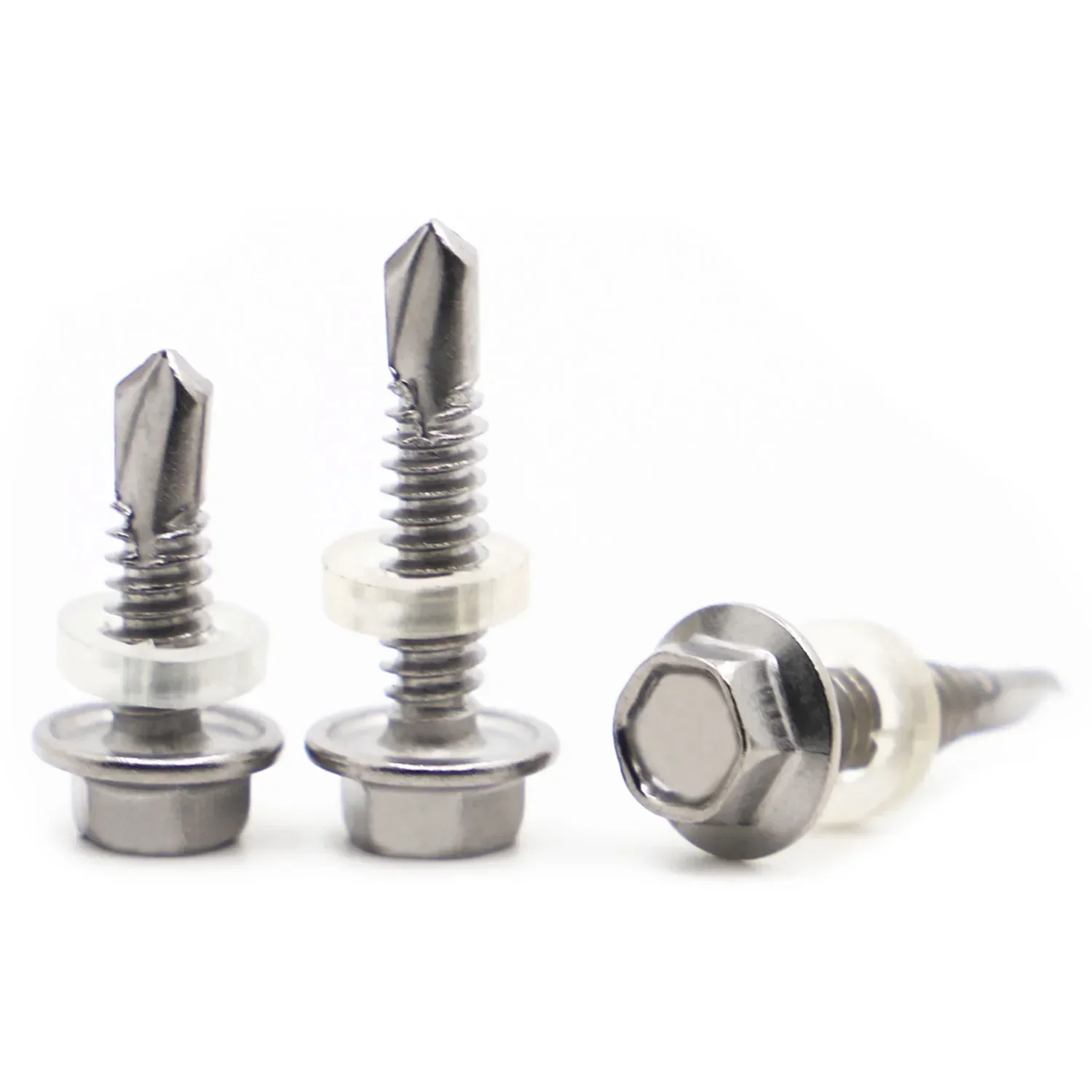 10pcs M5.5 M6.3 410 Stainless Steel Hex Hexagonal Self Drilling Screw Self Tapping Tail Screws