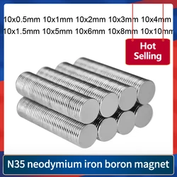 50~1000PCS 10x1 mm Strong Neodymium Magnet 10x2 10x3 Permanent Magnet Disc 10x1.5 Powerful Magnetic Round Magnet 10*1 10*4 10*10