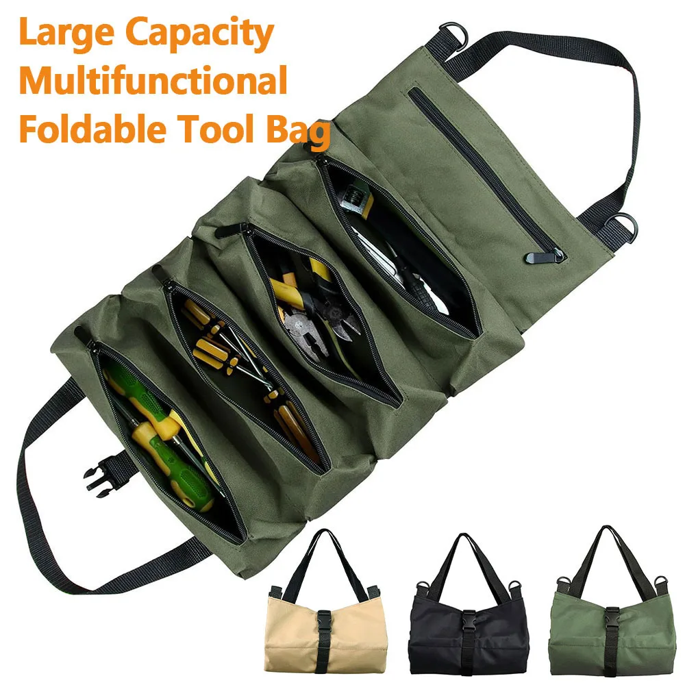 Multi‑Purpose Tool Bag High Quality Professional Multi Pocket Hardware Tools Pouch Roll UP Portable Small Tools Organizer Bag