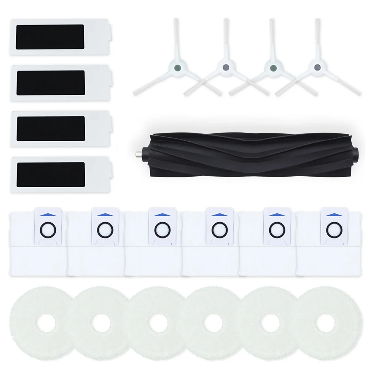 Top-rUntuk ECOVACS T20 Robot Vakum Sikat Sisi Utama Filter Hepa Kantong Debu Kain Pel