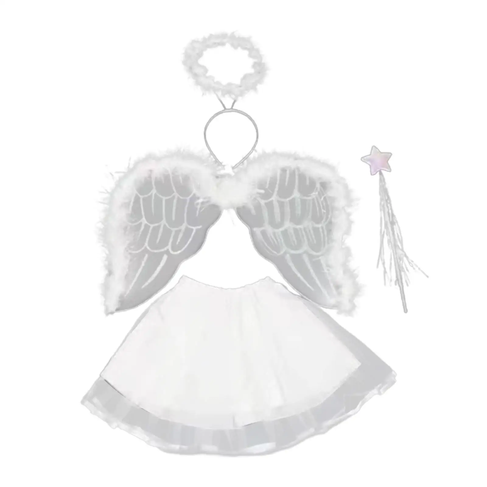 Angel Costume for Girls Cute Kids Cosplay Halloween Cosplay Costumes for Festival Role Play Birthday Stage Performance Carnival