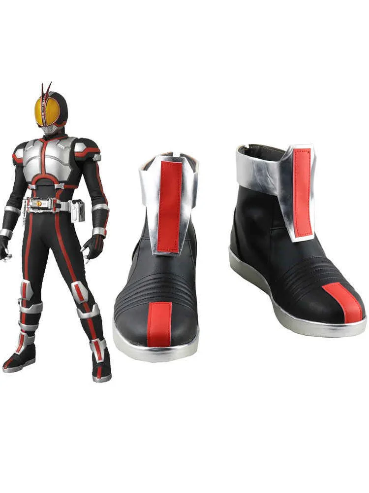 

Masked Rider Kamen Rider Faiz Cosplay Shoes Boots Anime Halloween Carnival Boots Custom Made