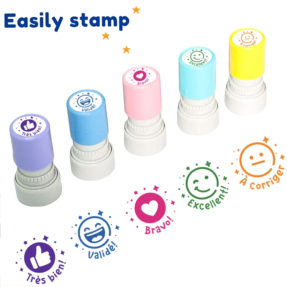 Emotional French Stamp, Homework Stamp and Encouragement Class Commentary for Graded Homework, Emotional Expression Stamp
