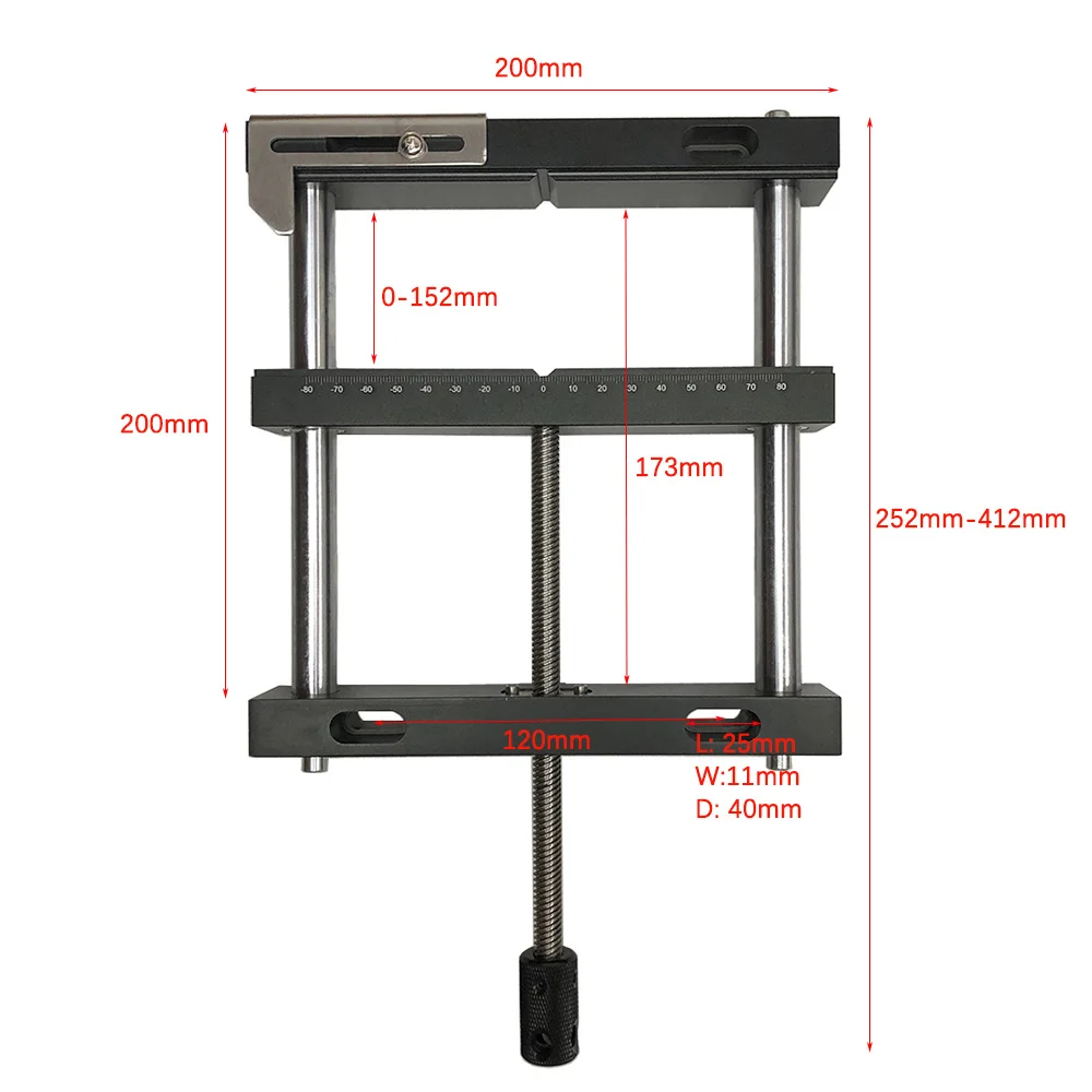 Imagem -05 - Pinças Planas Vice Vise Screw Parallel-jaw Vice Plain Vise Qgg para Faça Você Mesmo Madeira e Metal Working 200*412 mm Aluminium Fixture Qgg