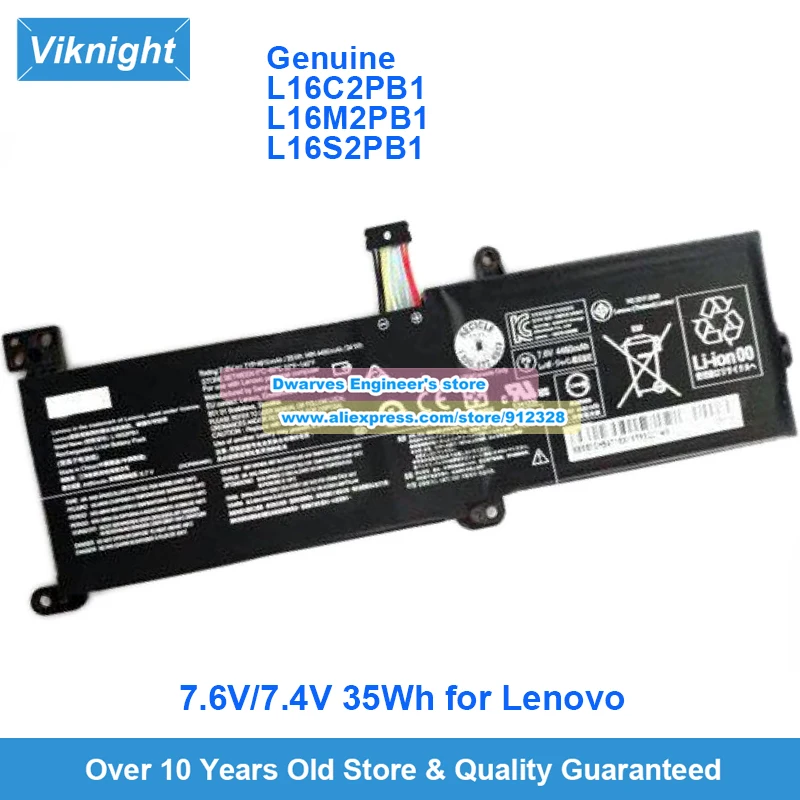 

Оригинальный аккумулятор 7,6 В 35 Втч L16C2PB1 L16S2PB1 L16M2PB1 для Lenovo Ideapad 520 320 Series 5B10M88059 5B10M90490