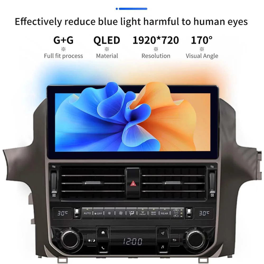 For Lexus GX460 GX400 2010-2021 Car media Player Carplay Android 14 GPS Navigation 4G WiFi Stereo QLED Screen Car Radio