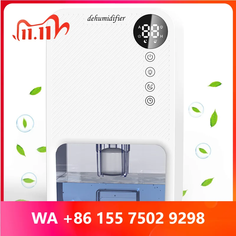 Home Dehumidifier 300ml/day (30°C/80% ) Bedroom Dehumidification Mini Dehumidifier Indoor Moisture Control