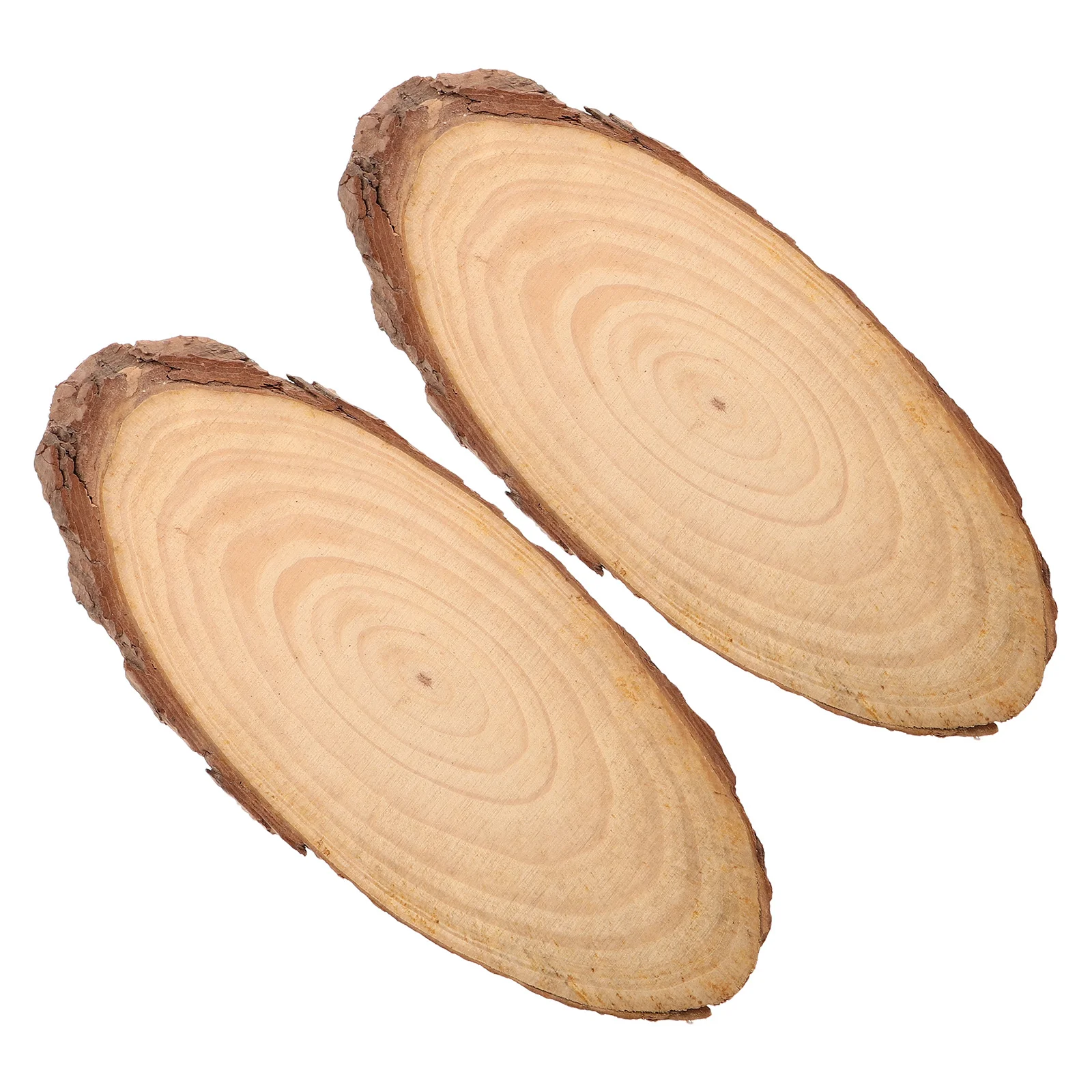 

2 pcs Outdoor Stepping Wood Walkway Path Garden Landscape Stones Natural Wood Slices For Crafts Yard Paving Walking Stones